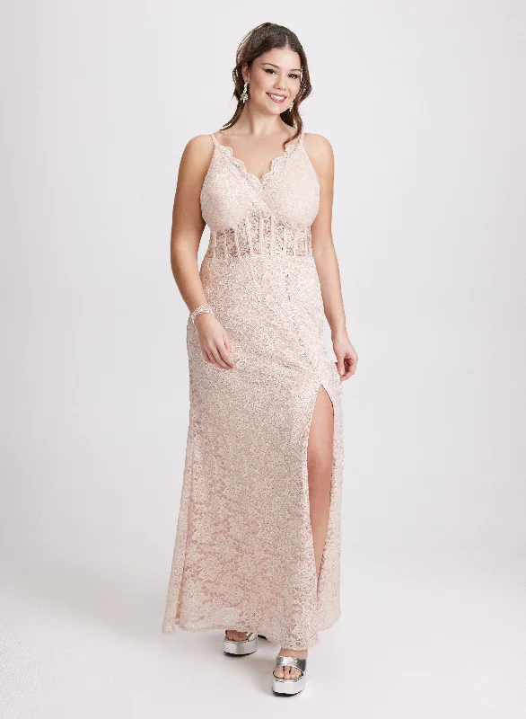 Corset-Style Lace Dress Tunics Occasion special