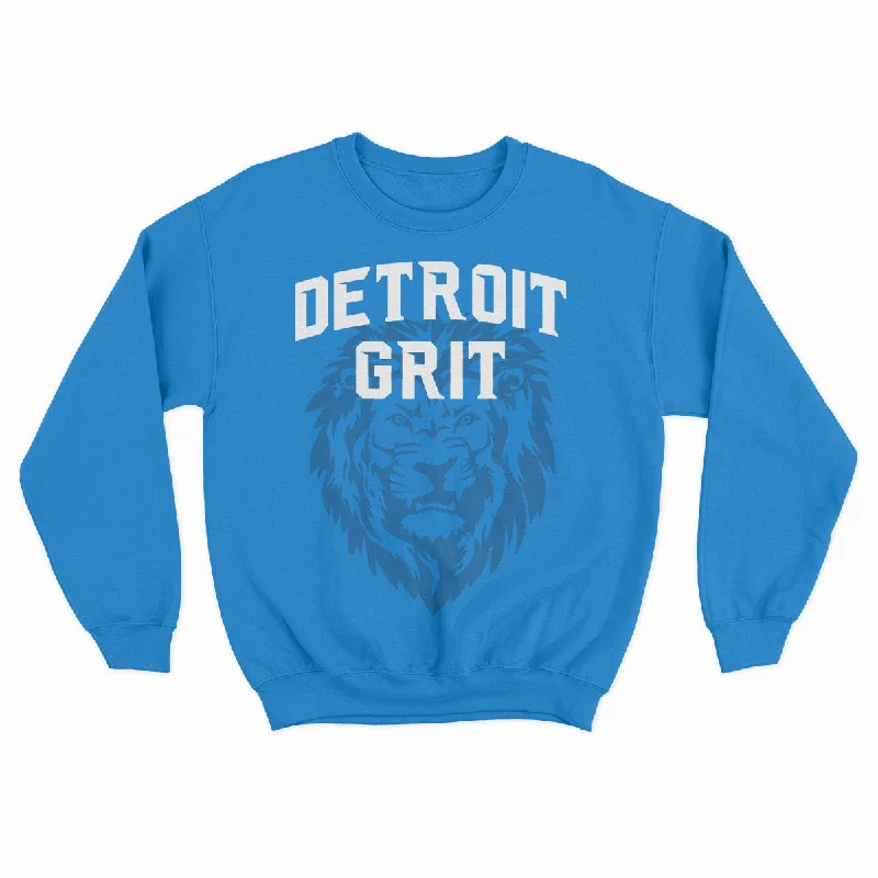 Detroit Grit - Unisex Crewneck Sweatshirt Hoodie with Belted Waist Structured Tailored