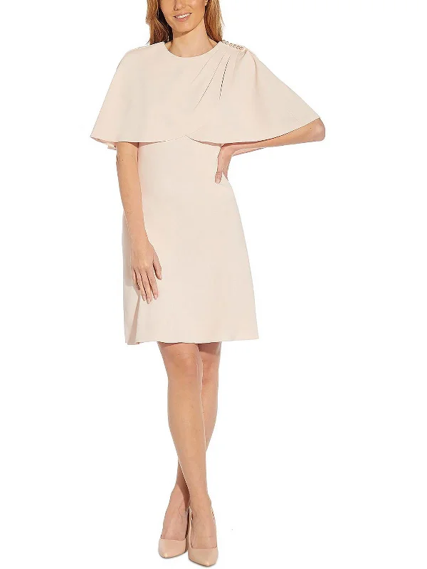Womens Capelet Popover Sheath Dress Maxi Flowy Bohemian