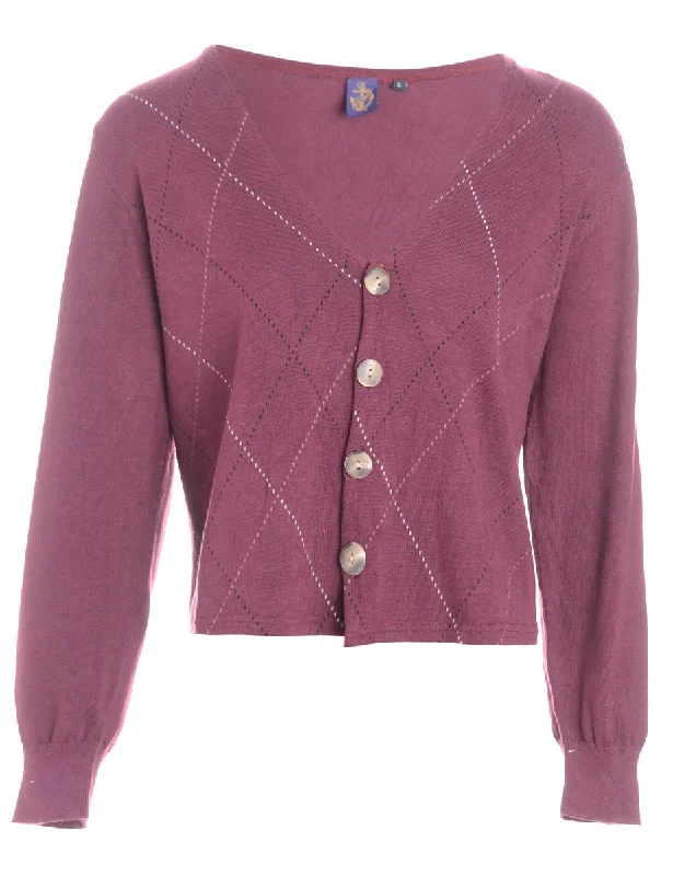 Label Button Front Slouchy Cardigan Boat Neck Shawl Collar Notched Collar