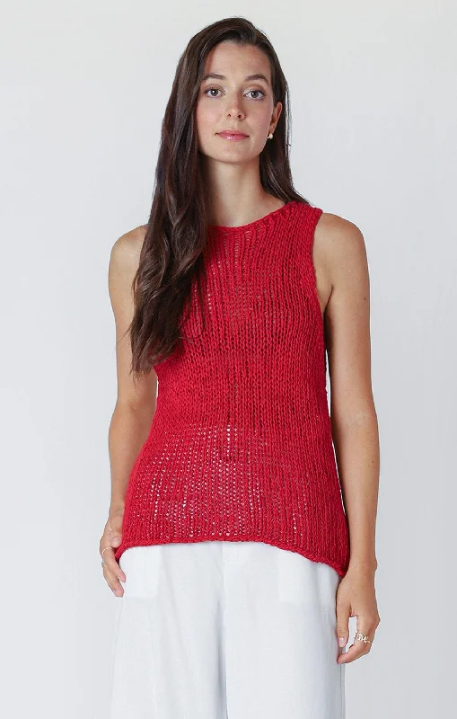 Dex Sleeveless Crochet Tank Top long tank top