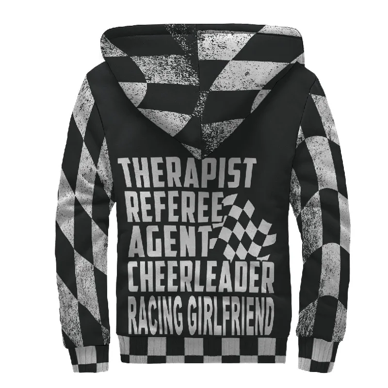 Therapist Referee Agent Cheerleader Racing Girlfriend Sherpa Jacket Plaid Jacket Tartan Jacket Houndstooth Jacket