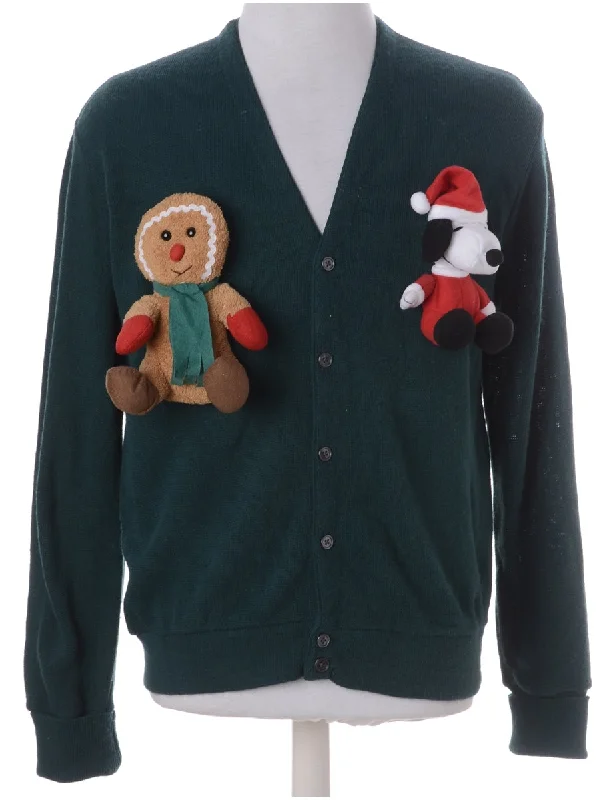 Label Novelty Christmas Cardigan Casual Formal Business