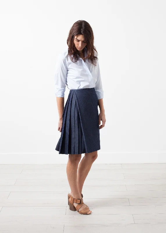 Side Pleat Skirt vintage skirt charm