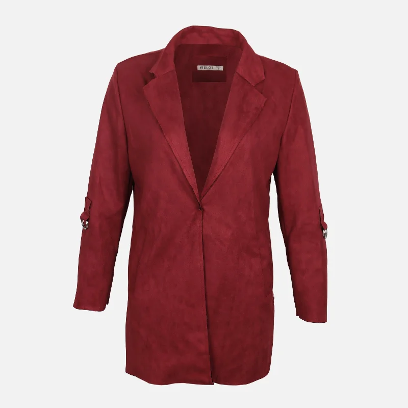 LADIES LONG SLEEVE SUEDE JACKET Striped Jacket Polka Dot Jacket Floral Jacket