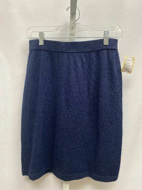 St. John Basics Size 6 Navy Designer Skirt chiffon skirt airy