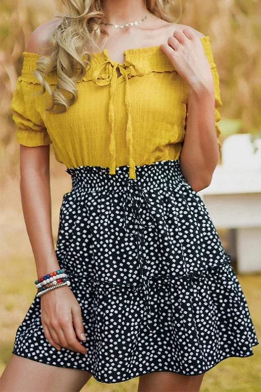 SLIM THIN RICE LEAF PATTERN CAKE SKIRT corduroy skirt comfortable