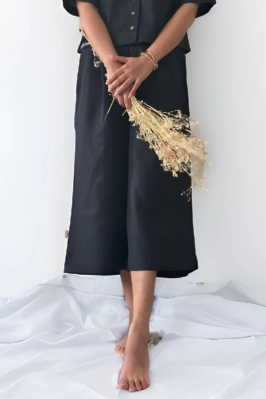 Multi Pocket Hemp Wide Leg Pants | Truffle Stylish Casual Pants