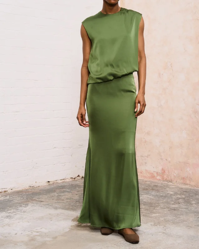 ABIOYE SKIRT linen skirt light